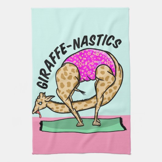 Gymnastik bei Tieren Geschirrtuch (Vertikal)