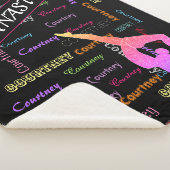 Gymnastik Blanka mit ihrem Namen überall Sherpadecke (3/4)