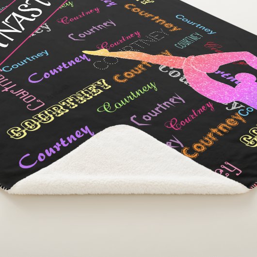 Gymnastik Blanka mit ihrem Namen überall Sherpadecke (3/4)