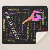 Gymnastik Blanka mit ihrem Namen überall Sherpadecke (Vorderseite (Horizontal))