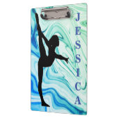 Gymnastik Blau / Grüne Zwischenablage Klemmbrett (Links)