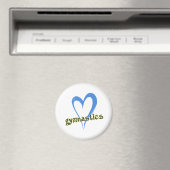 Gymnastik blaues Herz Magnet (In Situ (Geschirrspüler))