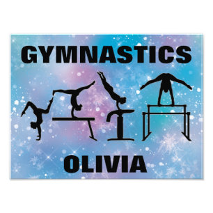 Gymnastik Blue Glam Fotodruck
