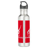Gymnastik Blume Power Handstand Edelstahlflasche (Rückseite)