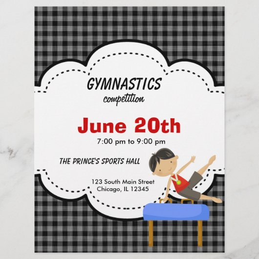 Gymnastik Boy Competition (Black) Flyer (Vorne)