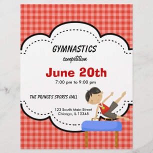 Gymnastik Boy Competition (Rot) Flyer