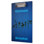 Gymnastik Boys Blue Personalisiert Klemmbrett (Links)