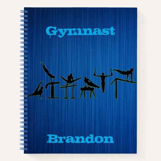 Gymnastik Boys Blue Personalisiert Notizblock (Vorderseite)
