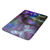 Gymnastik Butterfly Star der Bars Personalisiert Badematte (Schrägansicht)