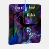 Gymnastik Butterfly Star der Bars Personalisiert Keramikornament (Rechts)