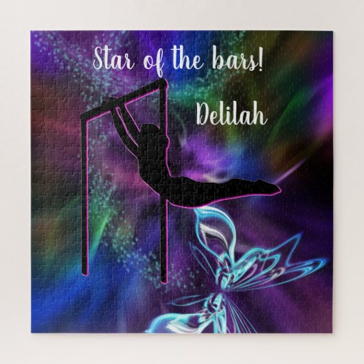 Gymnastik Butterfly Star der Bars Personalisiert Puzzle (Vertikal)