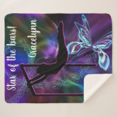 Gymnastik Butterfly Star der Bars Personalisiert Sherpadecke (Vorderseite (Horizontal))