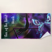 Gymnastik Butterfly Star der Bars Personalisiert Strandtuch (Vorderseite)