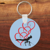 Gymnastik Button Schlüsselanhänger. Schlüsselanhänger (Vorderseite)