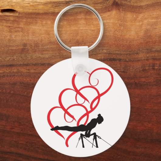 Gymnastik Button Schlüsselanhänger. Schlüsselanhänger (Vorderseite)