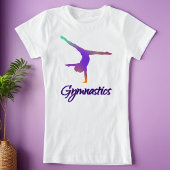 Gymnastik Cartwheel Pink Lila Ombre Gradient T-Shirt