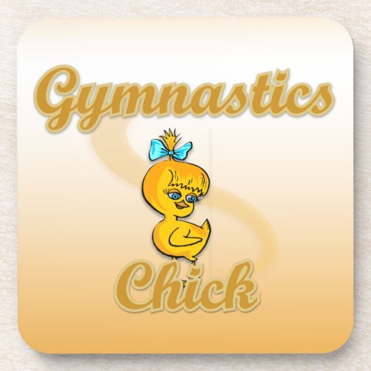 Gymnastik Chick Untersetzer (Vorderseite)