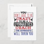 Gymnastik Coach Funny Apprecive Geschenk Crazy Postkarte (Vorne/Hinten)