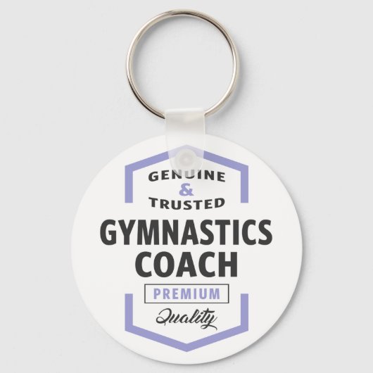 Gymnastik Coach Logo Geschenke. Schlüsselanhänger (Vorderseite)