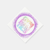 Gymnastik Confetti Briefe mit Lila Glitzer Serviette (Ecke)