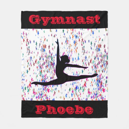 Gymnastik Confetti Stars Fleece Blanket (Vorderseite)