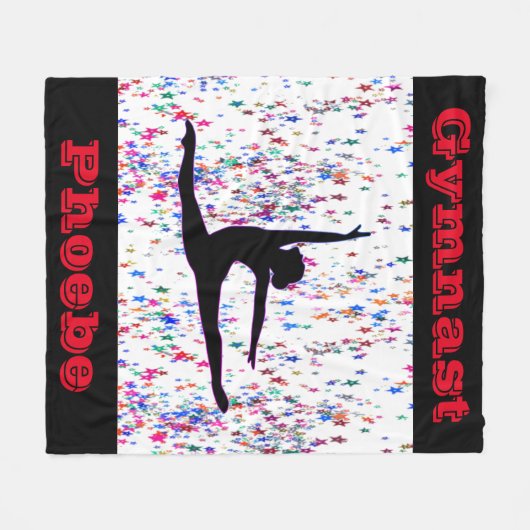 Gymnastik Confetti Stars Fleece Blanket (Vorderseite (Horizontal))