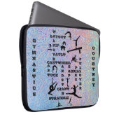 Gymnastik Crossword Personalisiert Electronics Bag Laptopschutzhülle (Vorne Rechts)