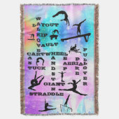 Gymnastik Crosswords Throw Blanket Decke (Vorderseite Vertikal)