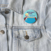 Gymnastik Custom Blonde Girl Geburtstagsparty Button (Beispiel)