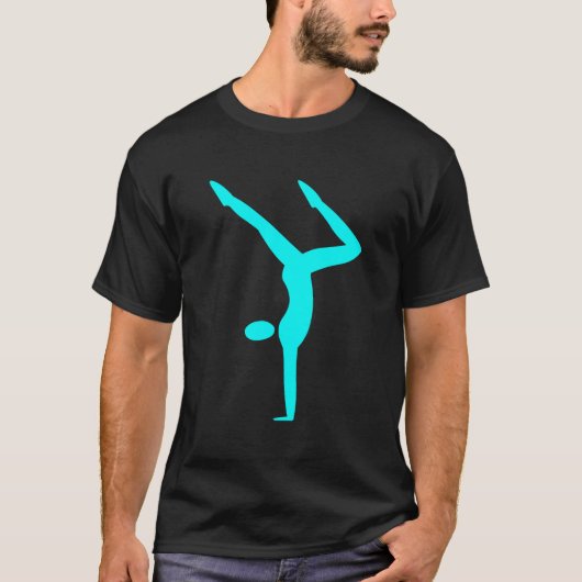 Gymnastik - Cyan T-Shirt (Vorderseite)