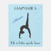 Gymnastik: Das Leben ist besser auf dem Kopf Fleecedecke (Vorderseite)