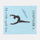 Gymnastik: Das Leben ist besser auf dem Kopf Fleecedecke (Vorderseite (Horizontal))