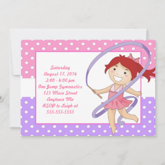 Gymnastik der Roten Haare - Einladungen zum Geburt