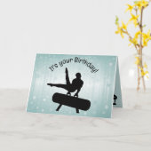 Gymnastik Design Grußkarte Karte (Gelbe Blume)