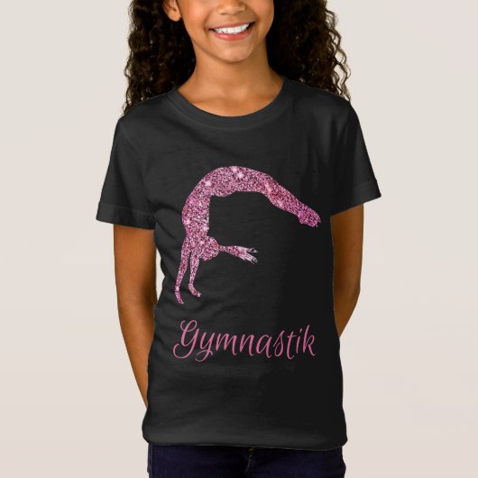 Gymnastik (deutsch) Pink Shimmer T - Shirt (Vorderseite)