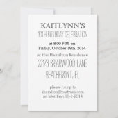 Gymnastik, die ich zu jeder Zeit Umdrehte Einladung (Rückseite)