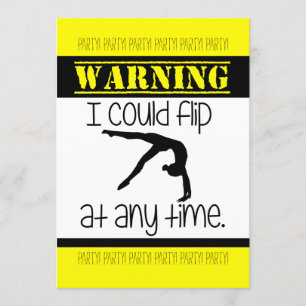 Gymnastik, die ich zu jeder Zeit Umdrehte Einladung