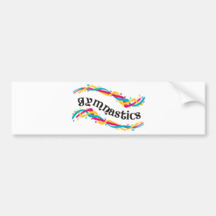 Gymnastik-Drehungen Autoaufkleber