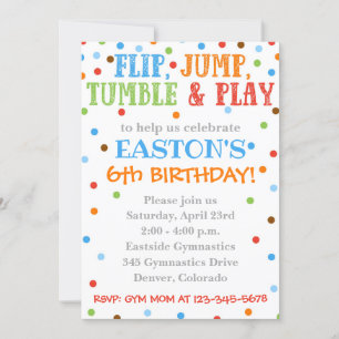 Gymnastik Einladung Gymnastik Einladung zum Gebu