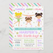 Gymnastik Einladung | Gymnastik Einladung zum Gebu (Vorne/Hinten)