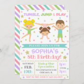 Gymnastik Einladung | Gymnastik Einladung zum Gebu (Vorne/Hinten)