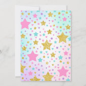 Gymnastik Einladung Unicorn Gymnastik Party (Rückseite)