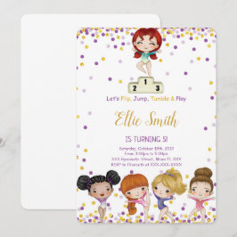 Gymnastik Einladung zum Geburtstag