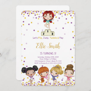 Gymnastik Einladung zum Geburtstag