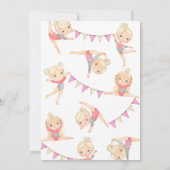 Gymnastik Einladung zum Geburtstag | Gymnastik-Par (Rückseite)