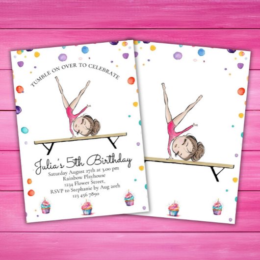 Gymnastik Einladung zum Geburtstag | Gymnastik-Par