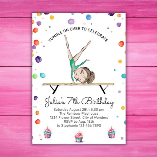 Gymnastik Einladung zum Geburtstag | Gymnastik-Par