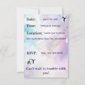 Gymnastik Einladung zum Geburtstag | Gymnastik-Par (Rückseite)