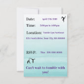 Gymnastik Einladung zum Geburtstag | Gymnastik-Par (Rückseite)