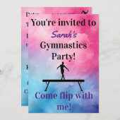 Gymnastik Einladung zum Geburtstag | Gymnastik-Par (Vorne/Hinten)